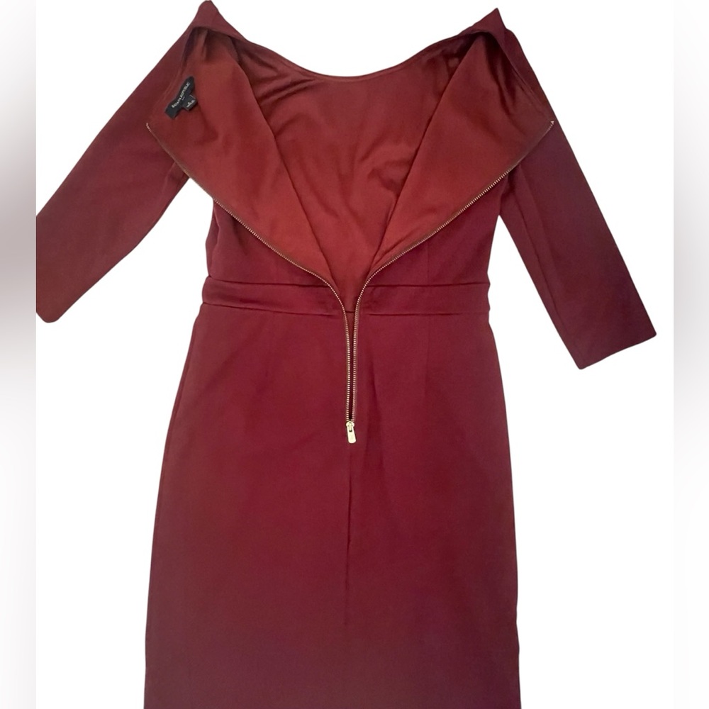 Banana Republic Elegant Burgundy Dress - Picture 7 of 8